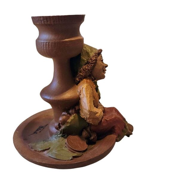 Vintage Mrs. Wink Tom Clark Cairn Studios Troll Gnome Fairy Candlestick Holder - Picture 3 of 10